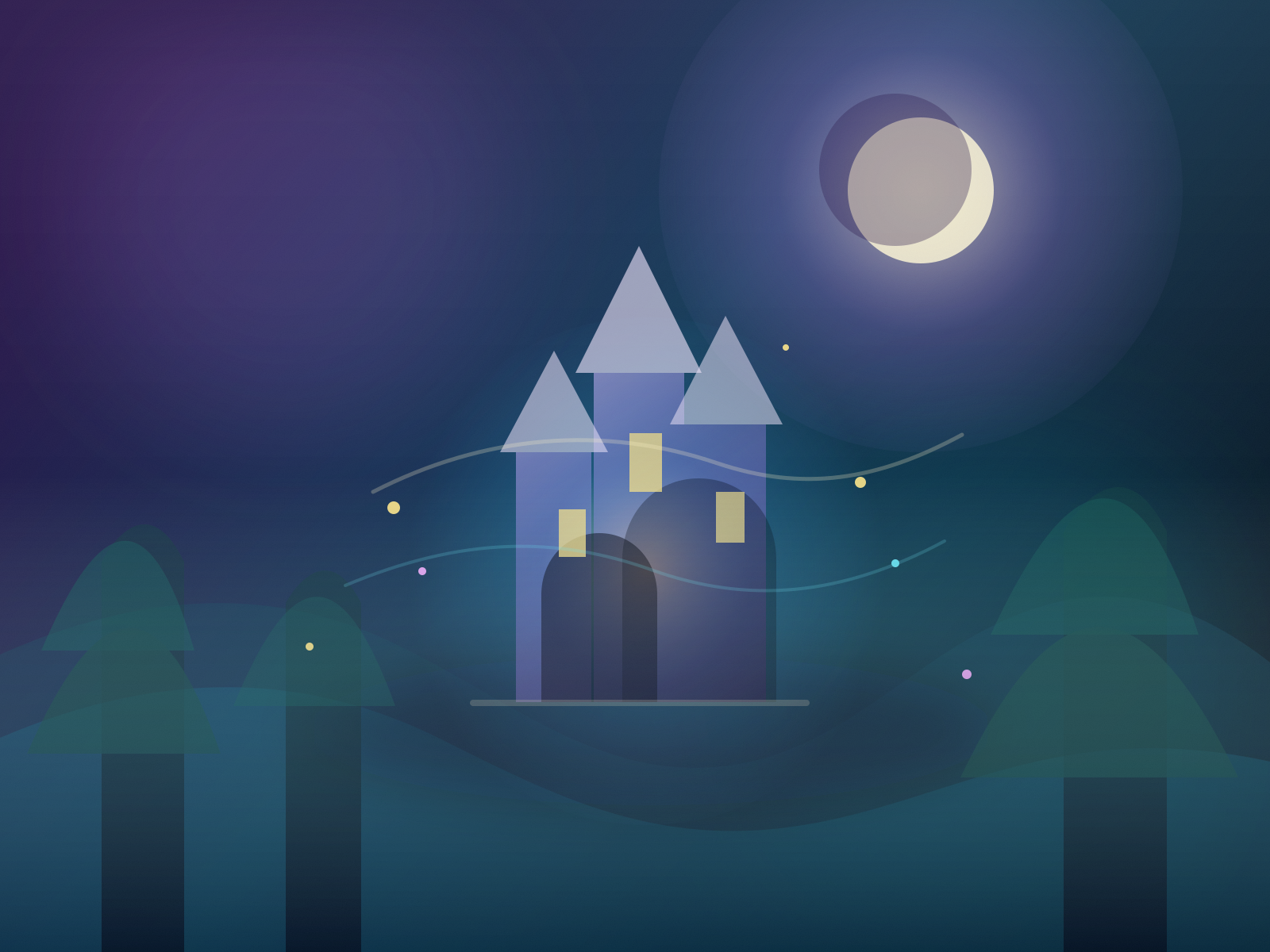 Атмосферный фантастический мир Midjourney